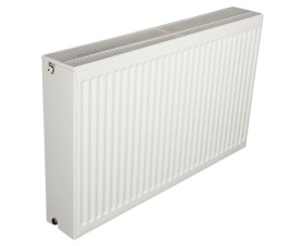 60x120 cm Type 33 - 3818 Watt - ECA Paneelradiator Compact 8 geribbelde voorzijde - Wit (Ral 9016)