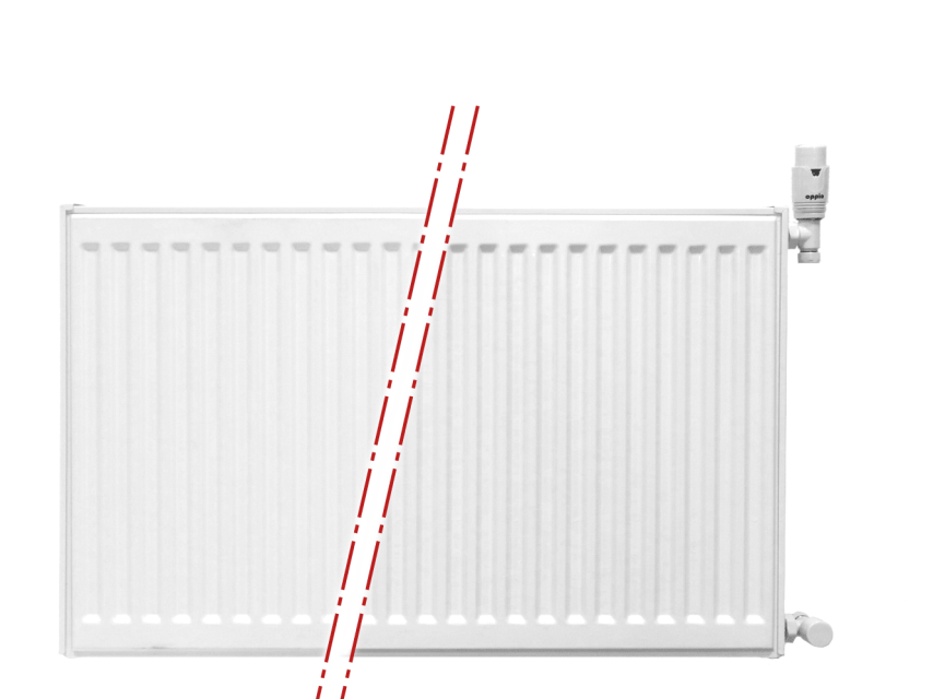 40x260 cm Type 22 - 4186 Watt - Oppio Paneelradiator Compact 6 geribbelde voorzijde - Wit (Ral 9016)