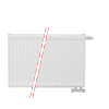 40x260 cm Type 22 - 4186 Watt - Oppio Paneelradiator Compact 6 geribbelde voorzijde - Wit (Ral 9016)