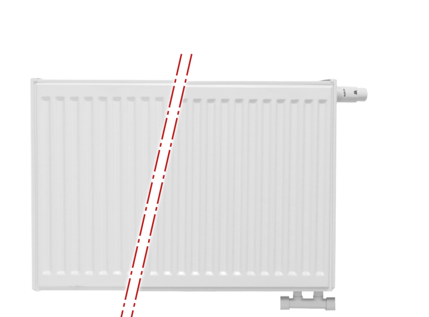 40x260 cm Type 22 - 4186 Watt - Oppio Paneelradiator Compact 6 geribbelde voorzijde - Wit (Ral 9016)
