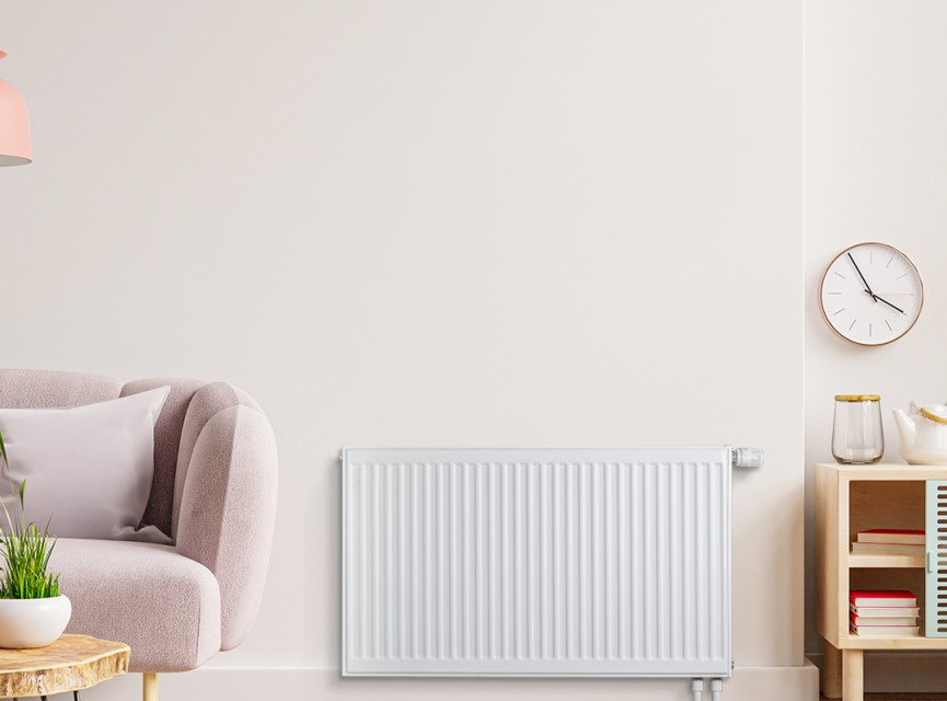 40x260 cm Type 22 - 4186 Watt - Oppio Paneelradiator Compact 6 geribbelde voorzijde - Wit (Ral 9016)