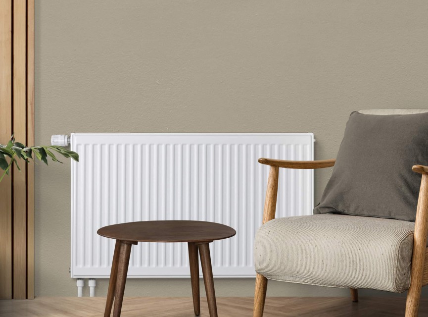 40x260 cm Type 22 - 4186 Watt - Oppio Paneelradiator Compact 6 geribbelde voorzijde - Wit (Ral 9016)