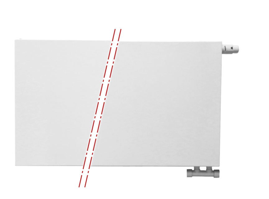 40x260 cm Type 22 - 4186 Watt - Oppio Paneelradiator Compact 6 vlakke voorzijde - Wit (Ral 9016)