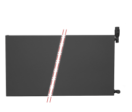 50x120 cm Type 22 - 2239 Watt - Oppio Paneelradiator Compact 6 vlakke voorzijde - Mat Zwart (Ral 9005)