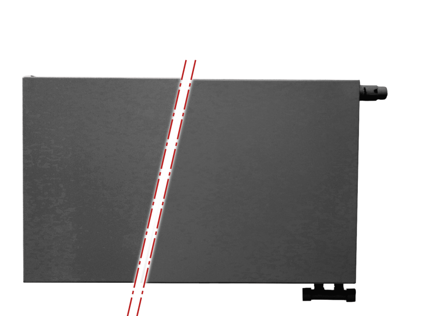 50x120 cm Type 22 - 2239 Watt - Oppio Paneelradiator Compact 6 vlakke voorzijde - Mat Zwart (Ral 9005)