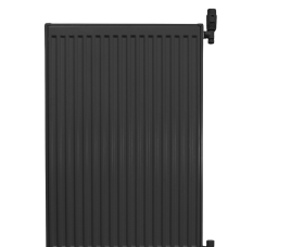 90x120 cm Type 22 - 3521 Watt - Oppio Paneelradiator Compact 6 geribbelde voorzijde - Mat Zwart (Ral 9005)