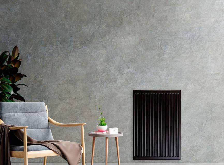 90x120 cm Type 22 - 3521 Watt - Oppio Paneelradiator Compact 6 geribbelde voorzijde - Mat Zwart (Ral 9005)