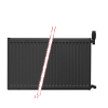 50x120 cm Type 22 - 2239 Watt - Oppio Paneelradiator Compact 6 geribbelde voorzijde - Mat Zwart (Ral 9005)