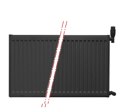 50x120 cm Type 22 - 2239 Watt - Oppio Paneelradiator Compact 6 geribbelde voorzijde - Mat Zwart (Ral 9005)