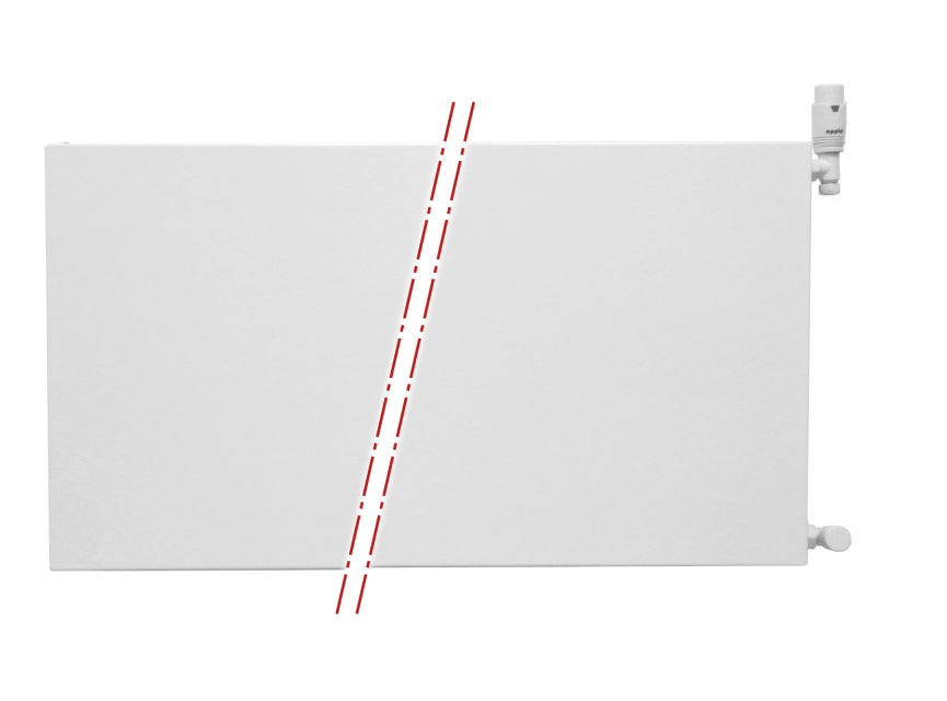 40x120 cm Type 22 - 1936 Watt - Oppio Paneelradiator Compact 6 vlakke voorzijde - Wit (Ral 9016)