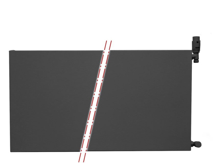 50x120 cm Type 22 - 2239 Watt - ECA Paneelradiator Compact 8 vlakke voorzijde - Mat Zwart (Ral 9005)