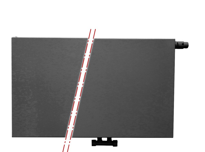 50x140 cm Type 22 - 2612 Watt - ECA Paneelradiator Compact 8 vlakke voorzijde - Mat Zwart (Ral 9005)
