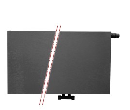 60x80 cm Type 22 - 1751 Watt - ECA Paneelradiator Compact 8 vlakke voorzijde - Mat Zwart (Ral 9005)