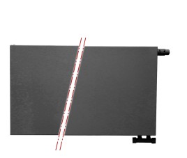50x160 cm Type 22 - 2985 Watt - ECA Paneelradiator Compact 8 vlakke voorzijde - Mat Zwart (Ral 9005)