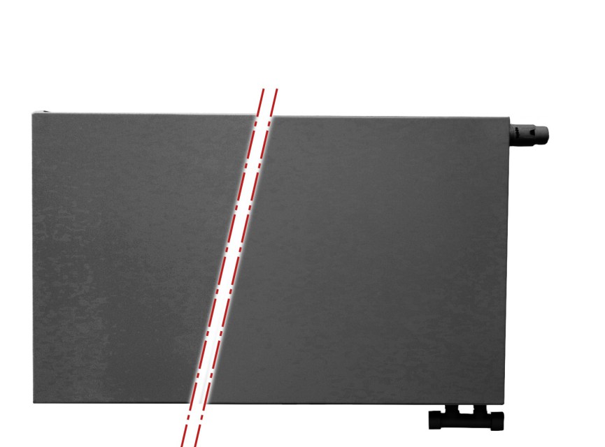 60x200 cm Type 22 - 4378 Watt - ECA Paneelradiator Compact 8 vlakke voorzijde - Mat Zwart (Ral 9005)