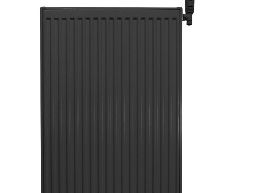 90x120 cm Type 22 - 3521 Watt - ECA Paneelradiator Compact 8 vlakke voorzijde - Mat Zwart (Ral 9005)