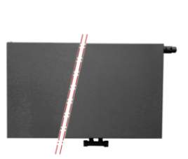 50x80 cm Type 22 - 1492 Watt - ECA Paneelradiator Compact 8 vlakke voorzijde - Mat Zwart (Ral 9005)