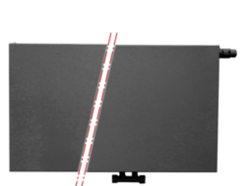 50x80 cm Type 22 - 1492 Watt - ECA Paneelradiator Compact 8 vlakke voorzijde - Mat Zwart (Ral 9005)