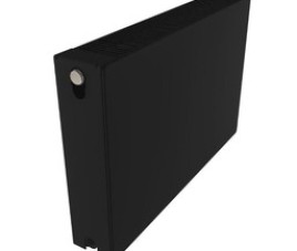 50x60 cm Type 22 - 1119 Watt - ECA Paneelradiator Compact 8 vlakke voorzijde - Mat Zwart (Ral 9005)