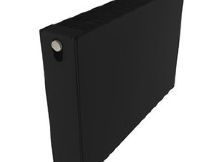 50x80 cm Type 22 - 1492 Watt - ECA Paneelradiator Compact 8 vlakke voorzijde - Mat Zwart (Ral 9005)