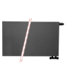 50x80 cm Type 22 - 1492 Watt - ECA Paneelradiator Compact 8 vlakke voorzijde - Mat Zwart (Ral 9005)