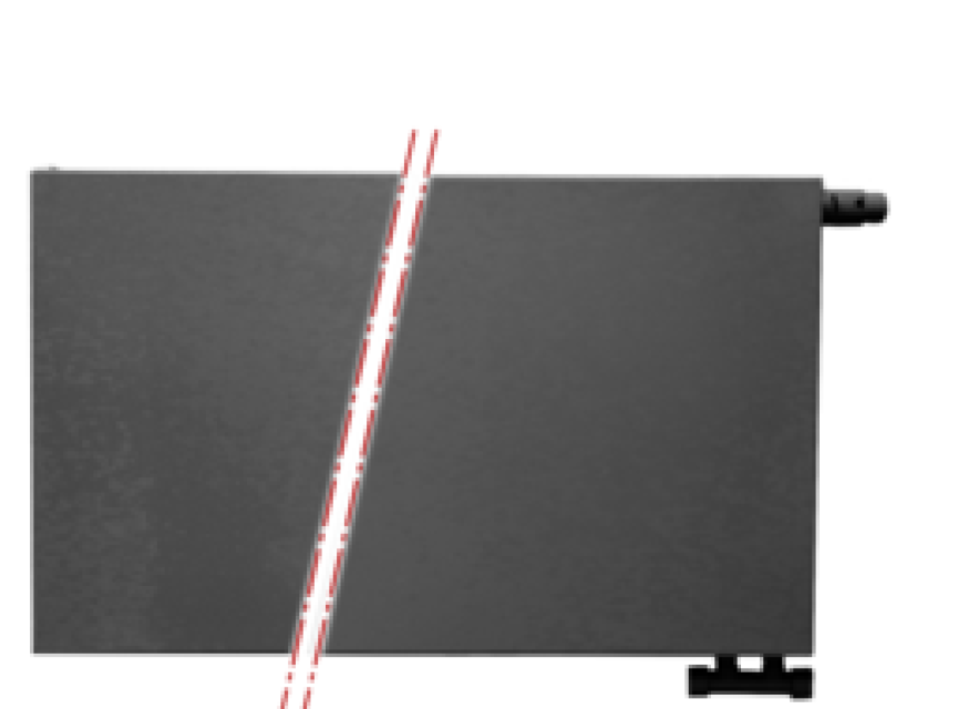 50x80 cm Type 22 - 1492 Watt - ECA Paneelradiator Compact 8 vlakke voorzijde - Mat Zwart (Ral 9005)