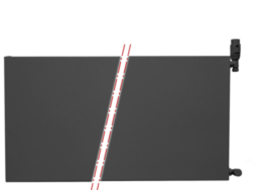 50x80 cm Type 22 - 1492 Watt - ECA Paneelradiator Compact 8 vlakke voorzijde - Mat Zwart (Ral 9005)