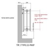 50x80 cm Type 22 - 1492 Watt - ECA Paneelradiator Compact 8 vlakke voorzijde - Mat Zwart (Ral 9005)