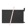 60x180 cm Type 22 - 3941 Watt - Oppio Paneelradiator Compact 6 geribbelde voorzijde - Mat Zwart (Ral 9005)