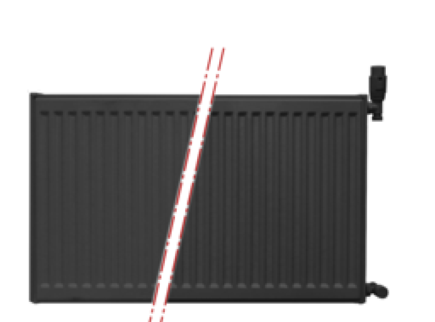 60x180 cm Type 22 - 3941 Watt - Oppio Paneelradiator Compact 6 geribbelde voorzijde - Mat Zwart (Ral 9005)