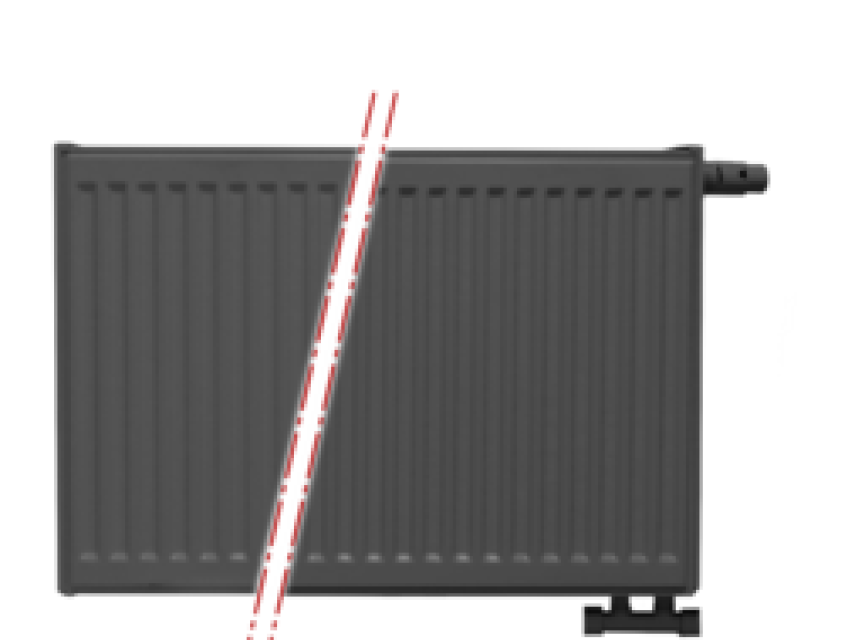60x180 cm Type 22 - 3941 Watt - Oppio Paneelradiator Compact 6 geribbelde voorzijde - Mat Zwart (Ral 9005)