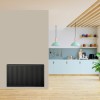60x180 cm Type 22 - 3941 Watt - Oppio Paneelradiator Compact 6 geribbelde voorzijde - Mat Zwart (Ral 9005)