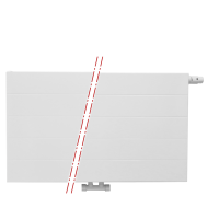 Gestreepte Witte Paneelradiatoren