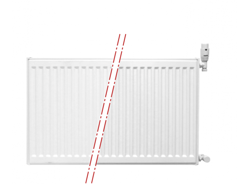 40x60 cm Type 22 - 936 Watt - Oppio Paneelradiator Compact 6 geribbelde voorzijde - Wit (Ral 9016)