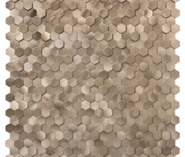 Oppio Geborsteld MINI Hexagon Bronce - Zelfklevend Mozaiek 308x298x4mm