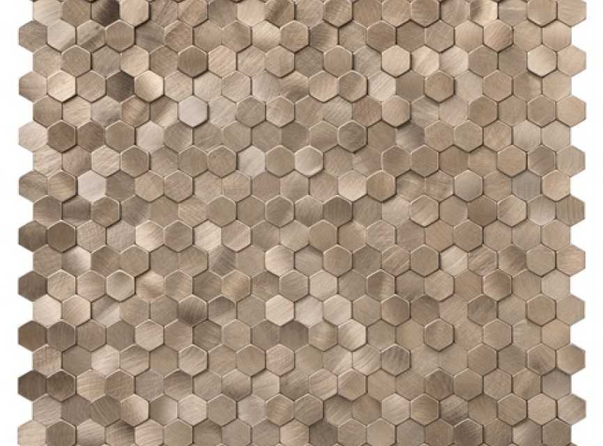 Oppio Geborsteld MINI Hexagon Bronce - Zelfklevend Mozaiek 308x298x4mm
