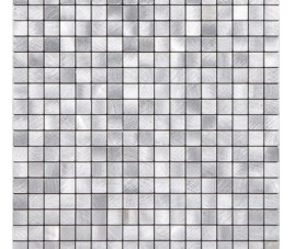 Oppio Geborsteld MINI blokjes Zilver - Zelfklevend Mozaiek 265x265x4mm
