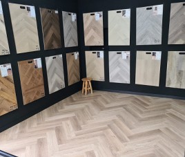 BONN herringbone Beige - Visgraat pvc dryback micro-bevel 4V - Beige