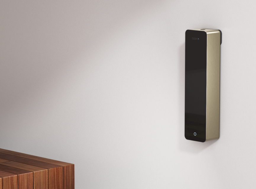 Mersense | Burano Diffuser Zwart / Goud - Dekking tot 900m3