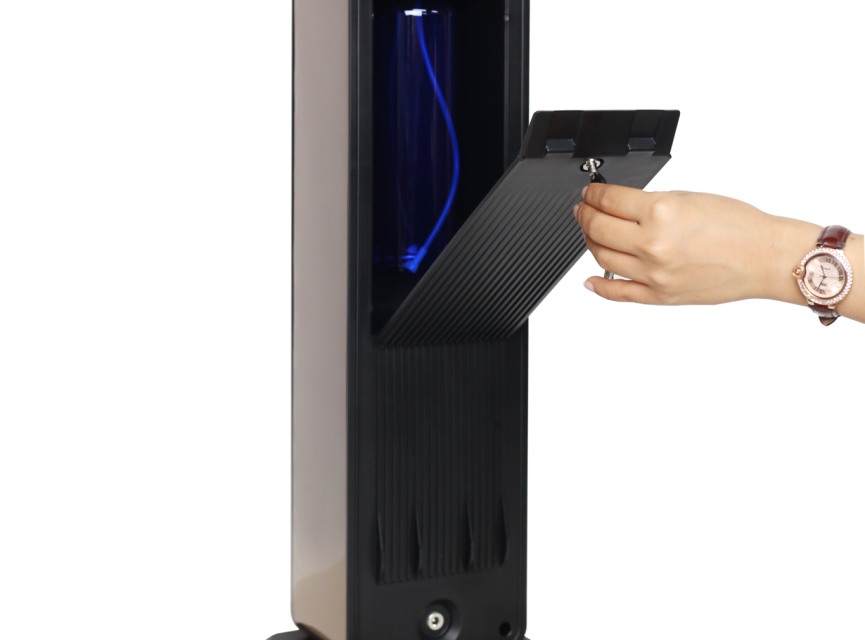 Mersense | Burano Diffuser Zwart / Goud - Dekking tot 900m3