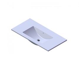 Florence Wastafel Parijs 90cm Zonder Kraangat Mat wit