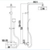 Vierkante thermostatische regendouche-opbouwset