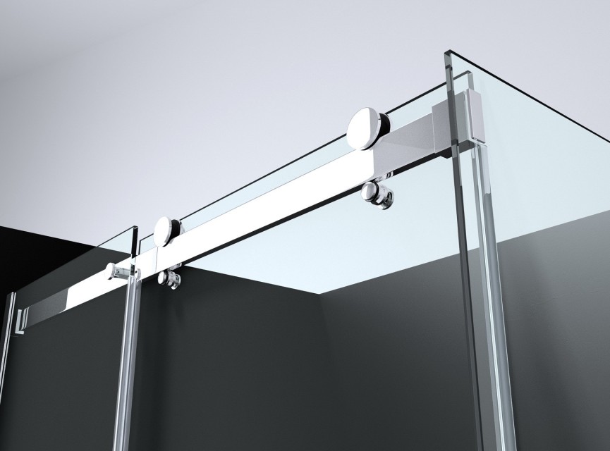 Erico schuifdeur en wand 90x117-118,5x200cm NANO glas 8mm