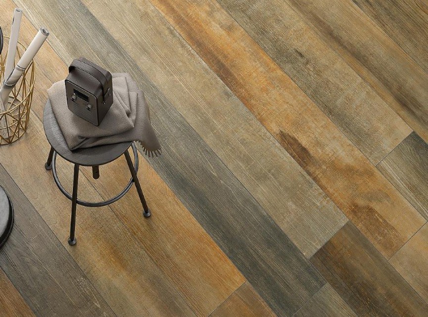 Sonoma Cognac / Gerectificeerd en R10 Antislip Vloertegel en Wandtegel / Keramisch Houtlook Steigerhout / Keramisch Parket 20x120