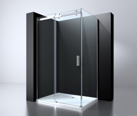 Erico schuifdeur en wand 90x117-118,5x200cm NANO glas 8mm