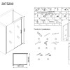 Erico schuifdeur en wand 90x117-118,5x200cm NANO glas 8mm