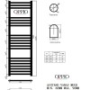 120x60 cm - Oppio Smart Digital Mat Zwart elektrische handdoekradiator (Ral 9005)