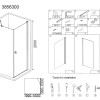Erico vierkante cabine met 1 swing deur 100x100x200cm NANO glas 6mm