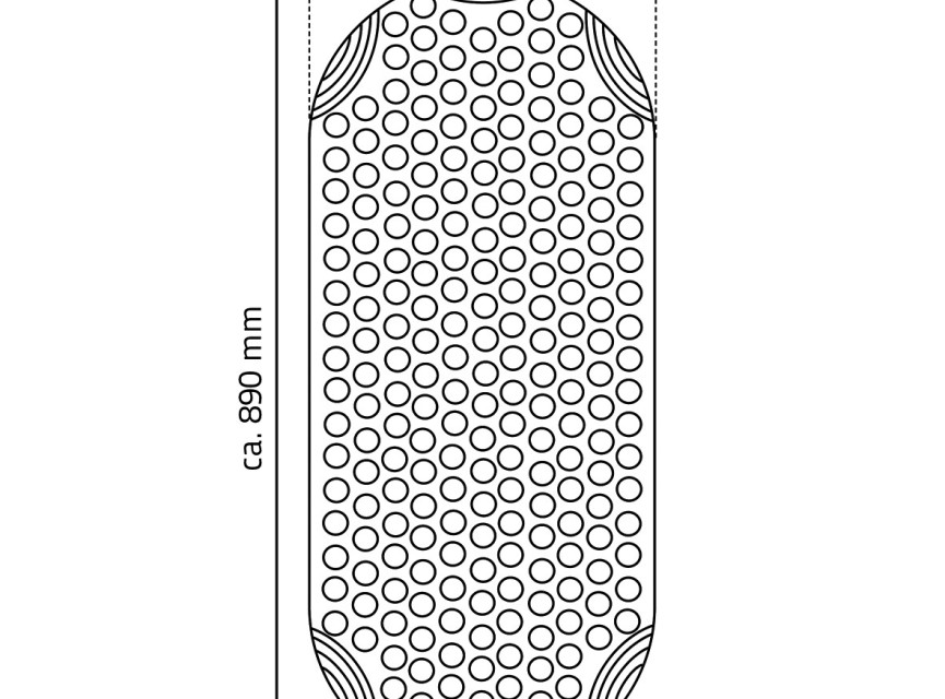 Ridder Tecnoplus antislip mat bad  38 x 89 cm wit