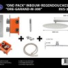One-Pack inbouw-regendoucheset Muuruitloop 300mm Rond RVS